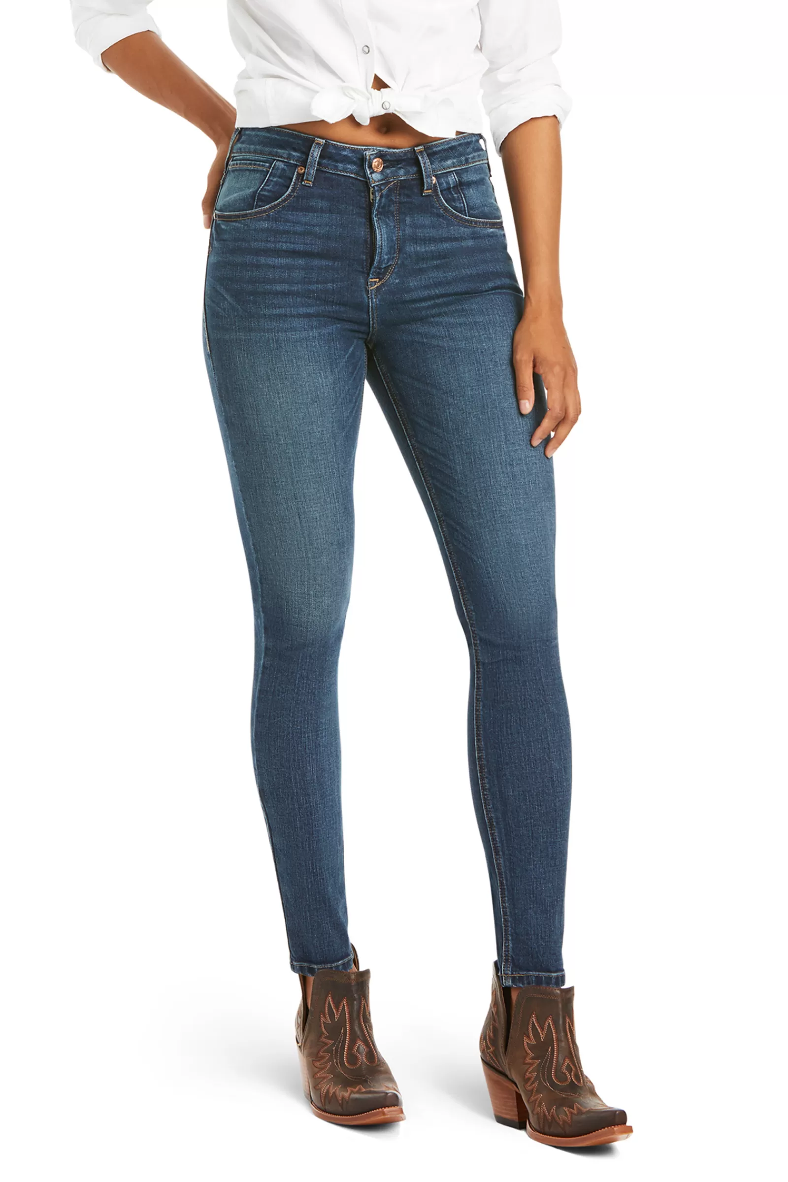 Best Sale ariat Premium High Rise Skinny Naisten Farkut Ocean View Blue