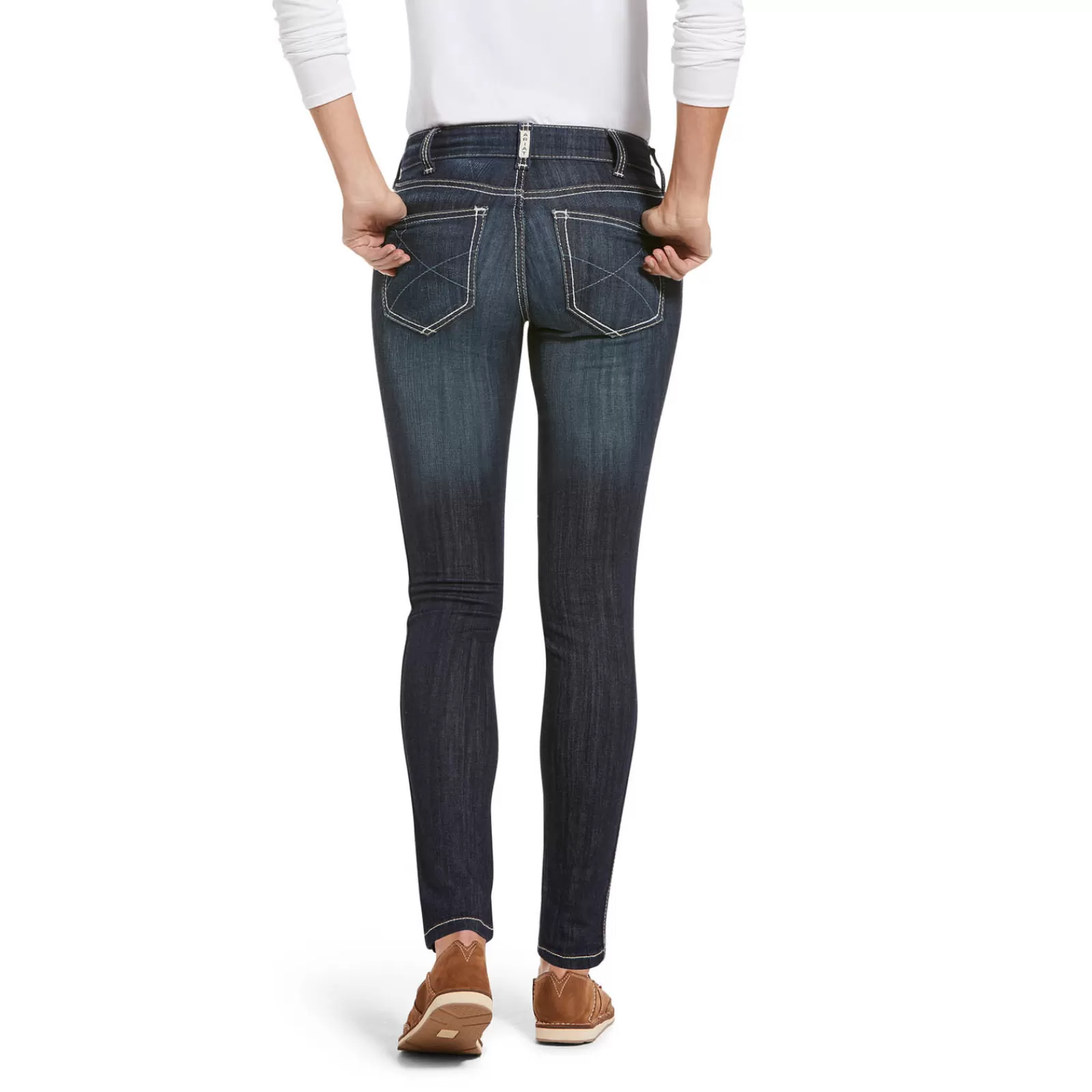 Flash Sale ariat Real Mid Rise Skinny Ella Naisten Farkut Denim Blue