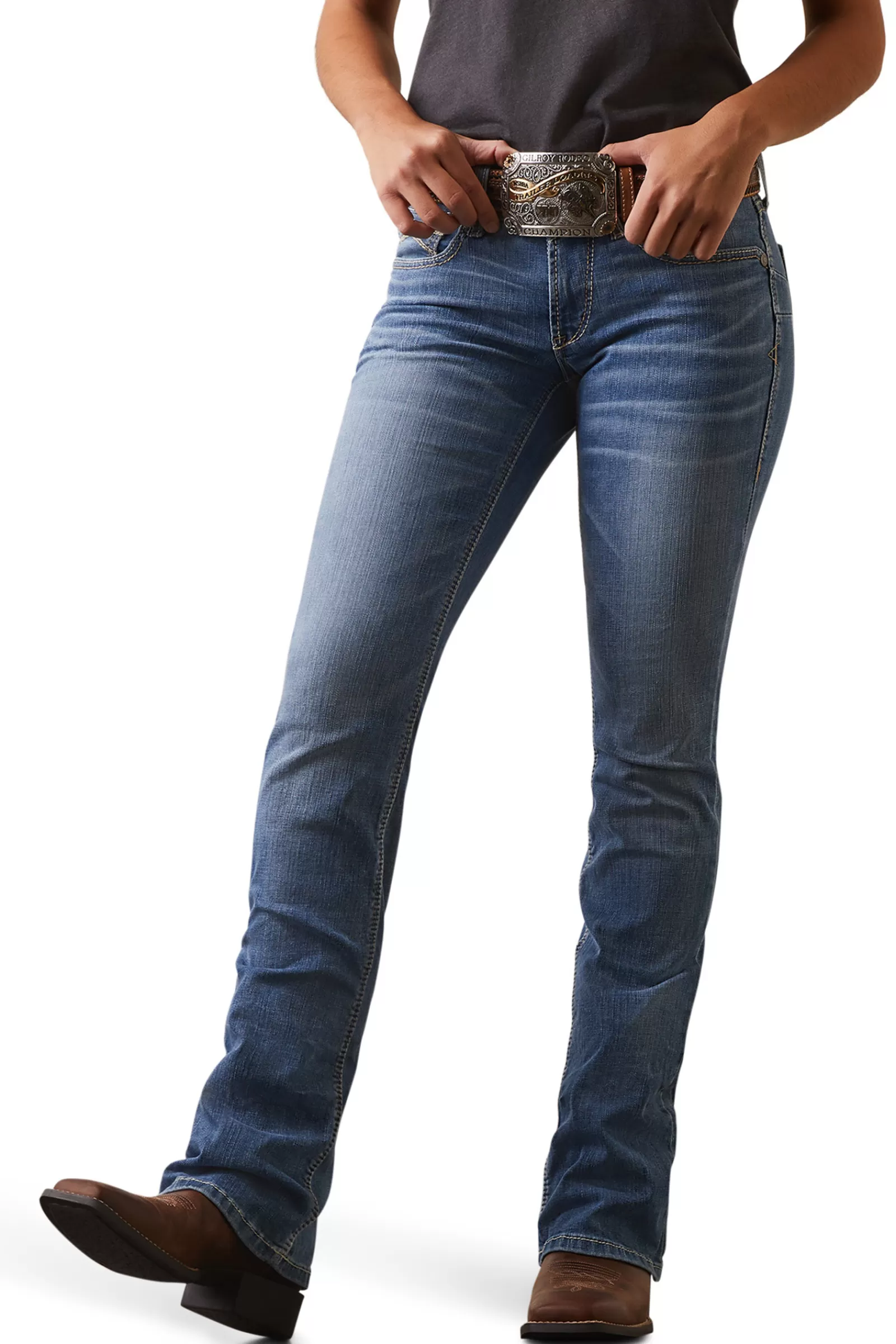 Fashion ariat Real Perfect Rise Jayla Boot Cut Naisten Farkut Blue Jeans