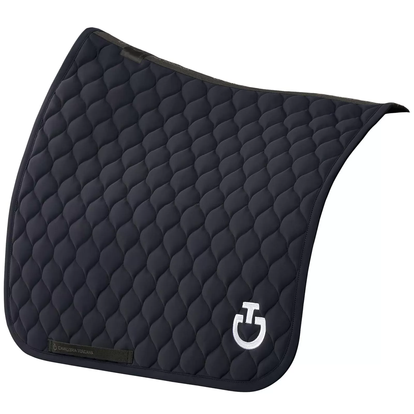 cavalleriatoscana Cavalleria Toscana Circular Quilted Jersey Dressage Saddle Pad Dark Blue/Dark Blue Outlet