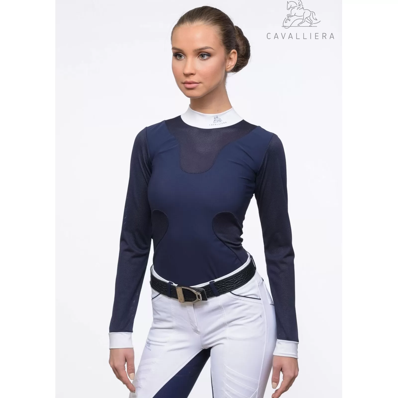 Store cavalliera Riding Show Shirt High Style Long Sleeve Dark Blue/Dark Blue