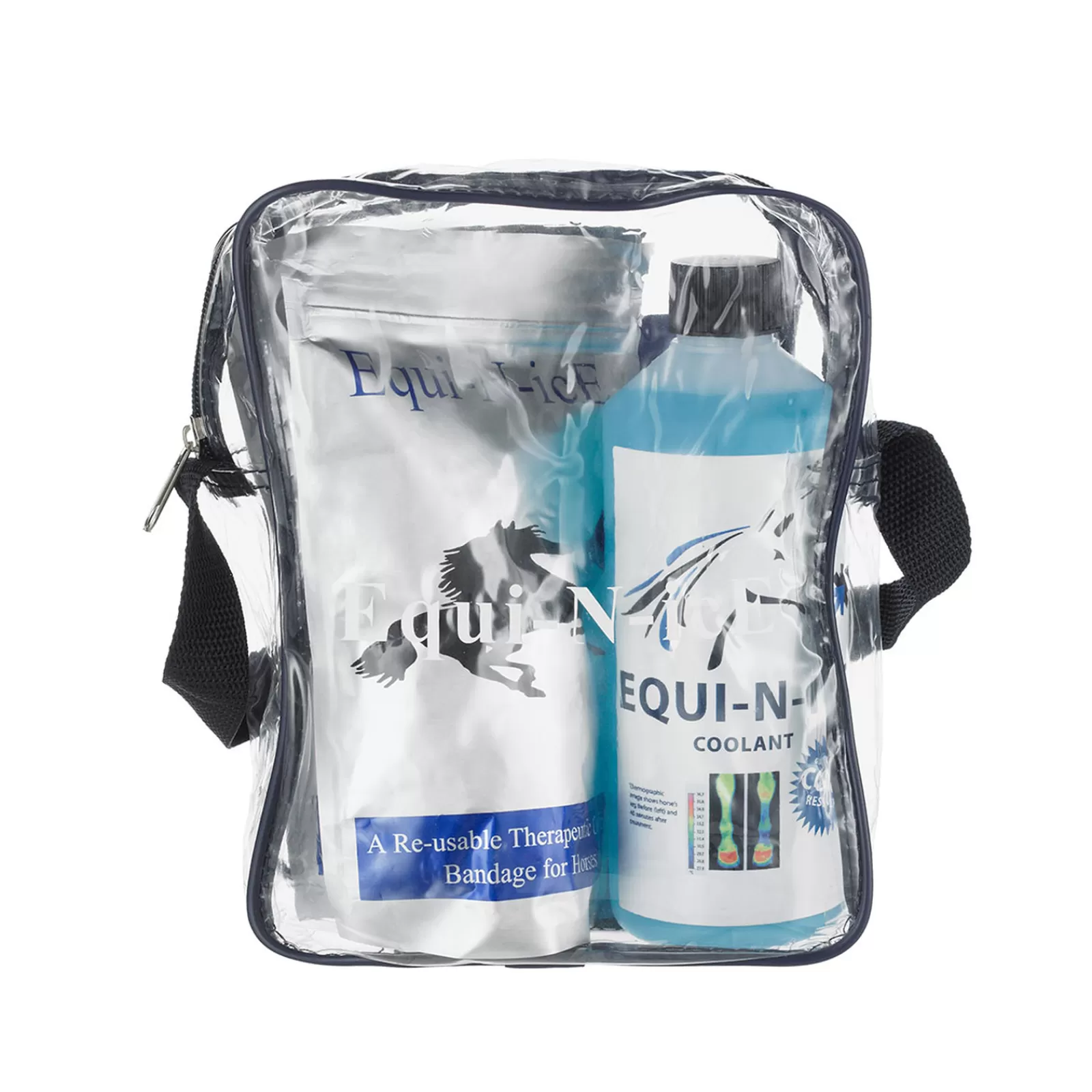 equinice Equi-N-Ice Tallipakkaus (2 Pintelit + 500 Ml) White/Blue Fashion