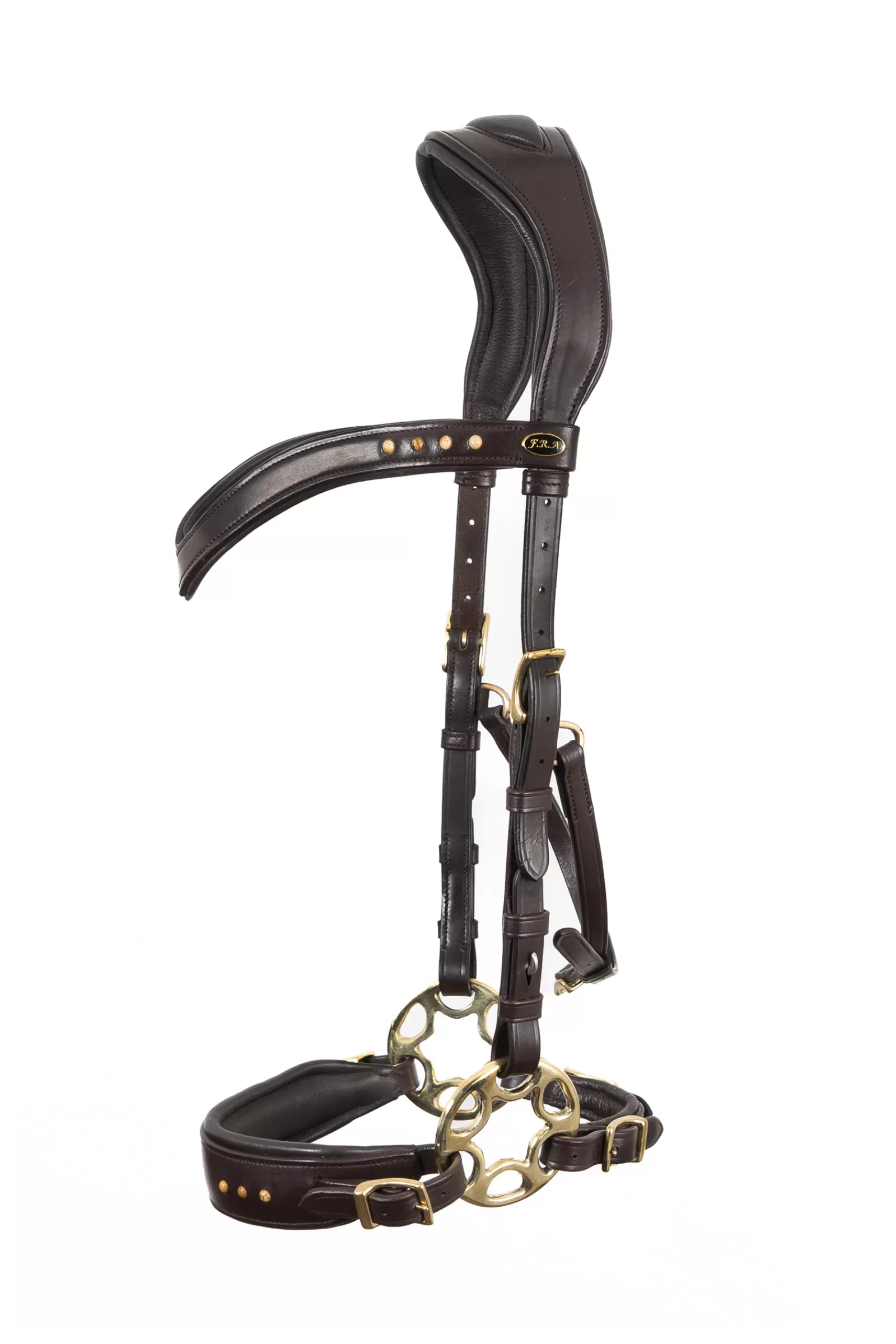 fra F.R.A. Glory Hackamore Suitset (System 2), Ruskeat Brown Store