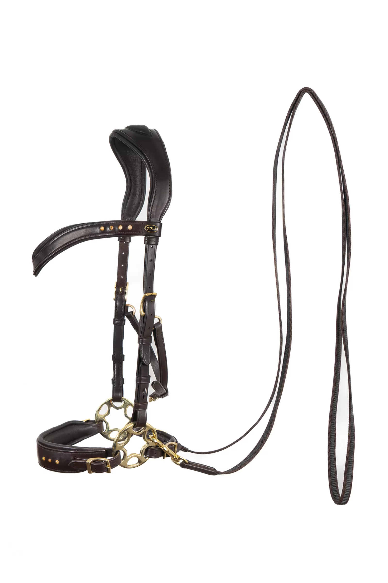 fra F.R.A. Glory Hackamore Suitset (System 2), Ruskeat Brown Store