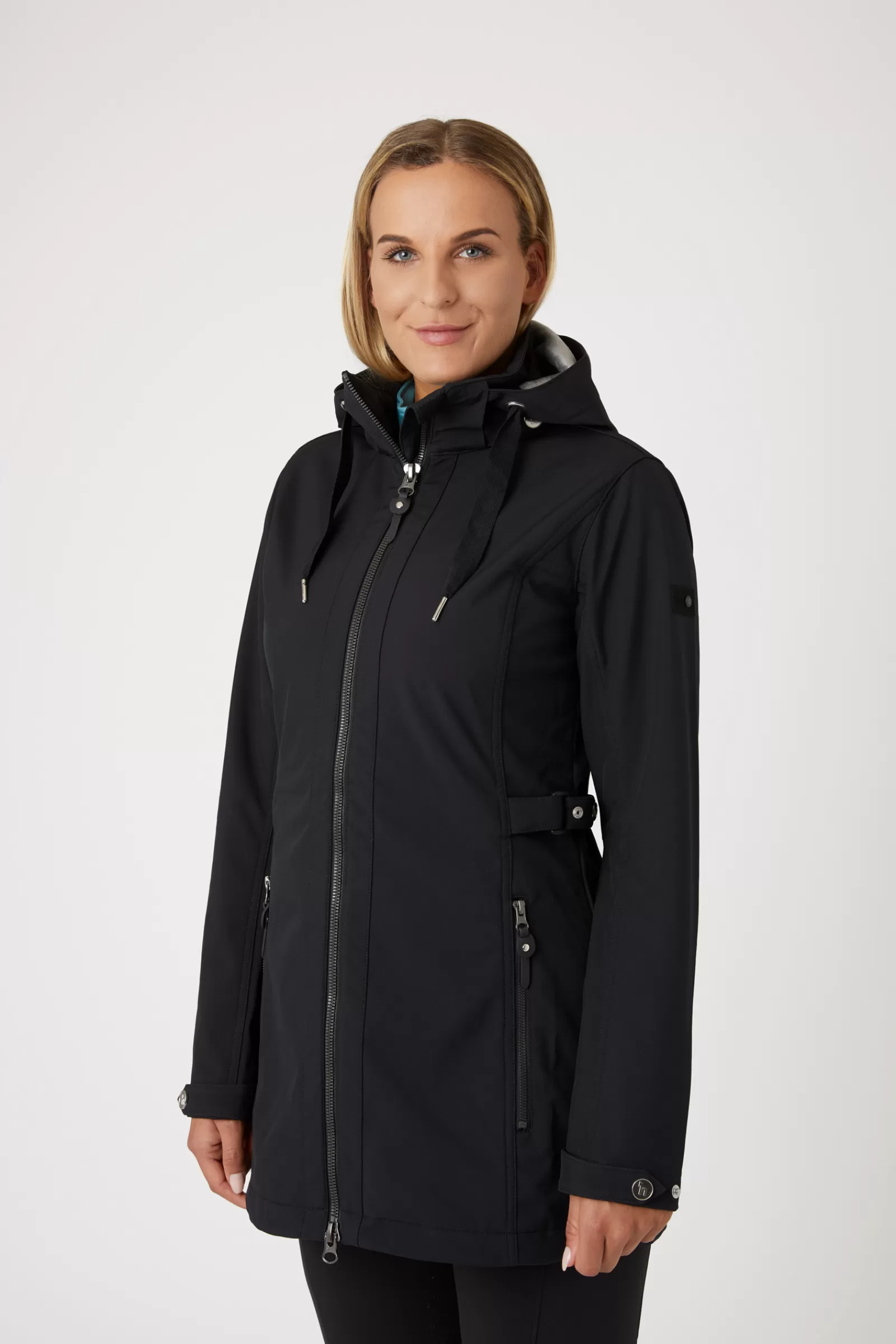 Best * Freya -Naisten Pitka Softshell-Takki Musta