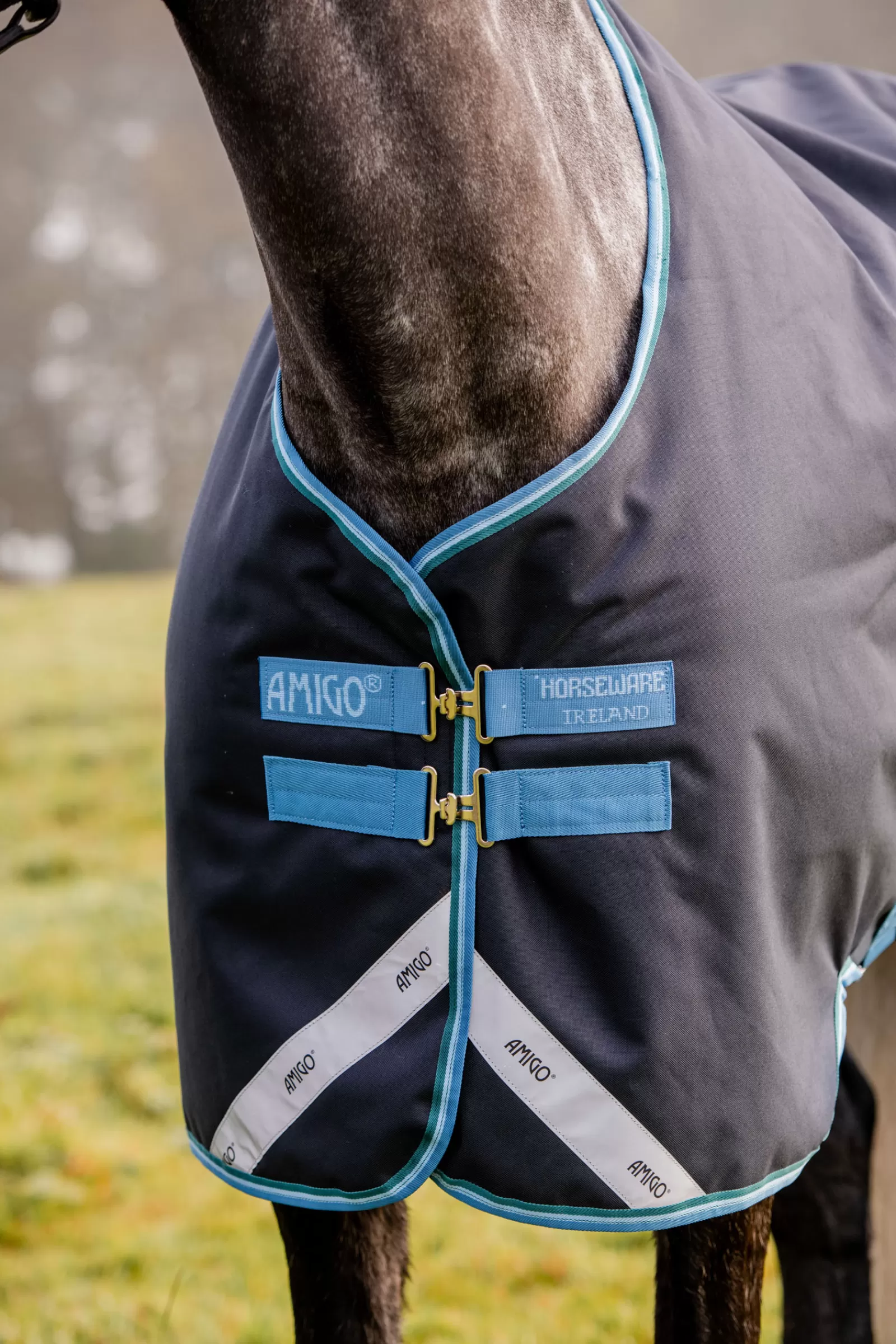 horseware Amigo Bravo 12 Ulkoloimi, 100 G Navy/ Turquoise Discount