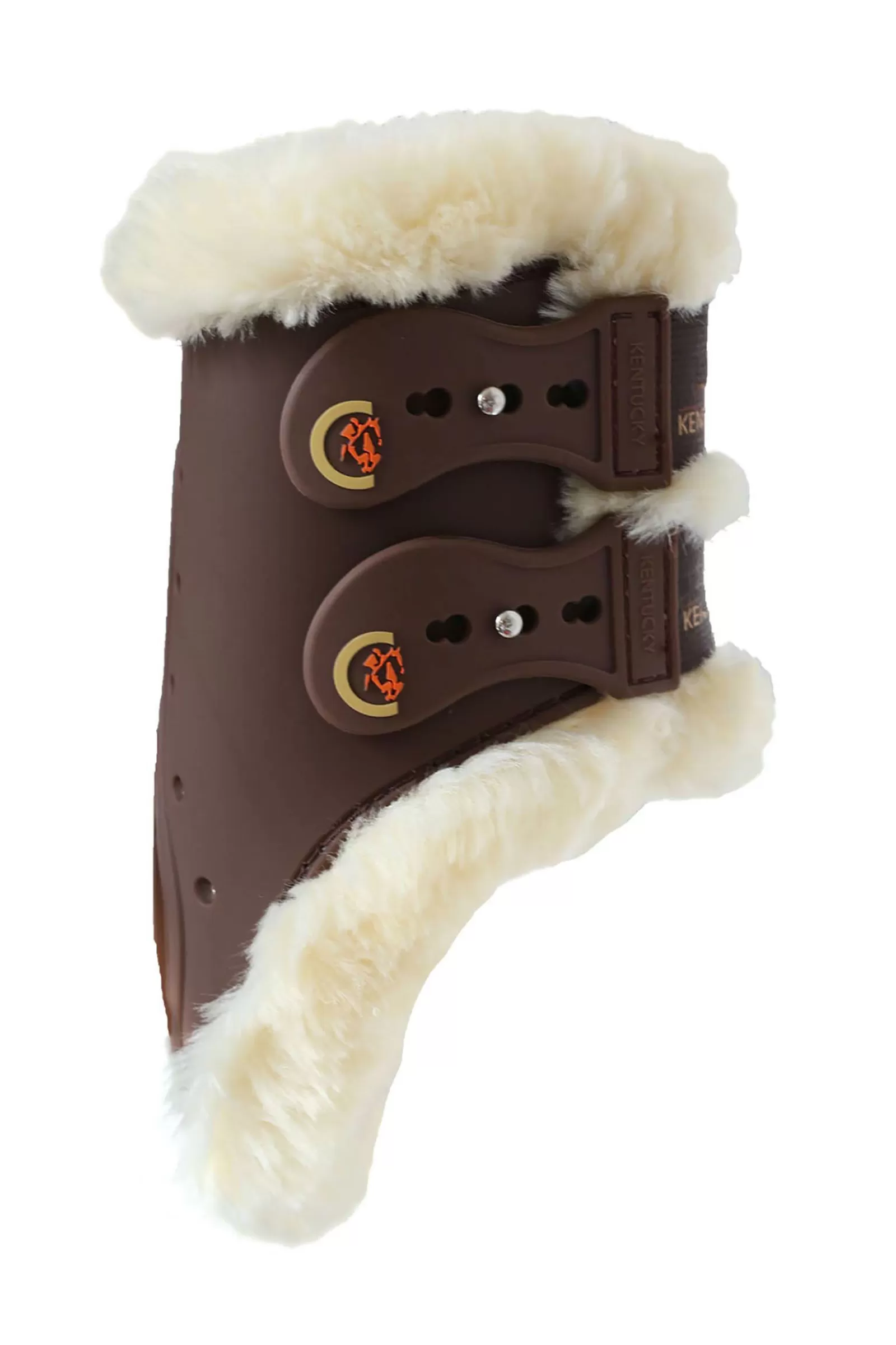 kentucky Horsewear Sheepskin Hivutussuojat Lampaankarvalla Brown Cheap