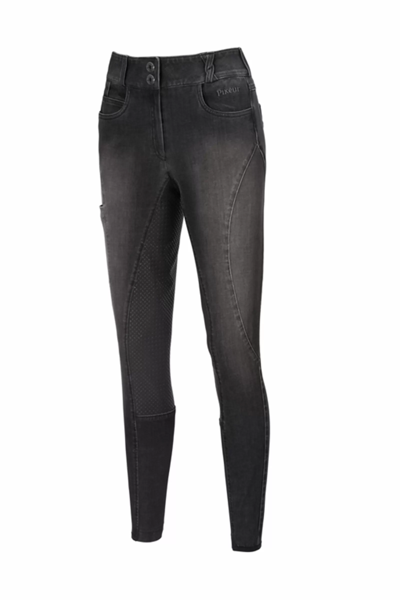 Clearance pikeur Lisha Denim Naisten Kokopaikkaiset Ratsastushousut Gripeilla Black/Denim