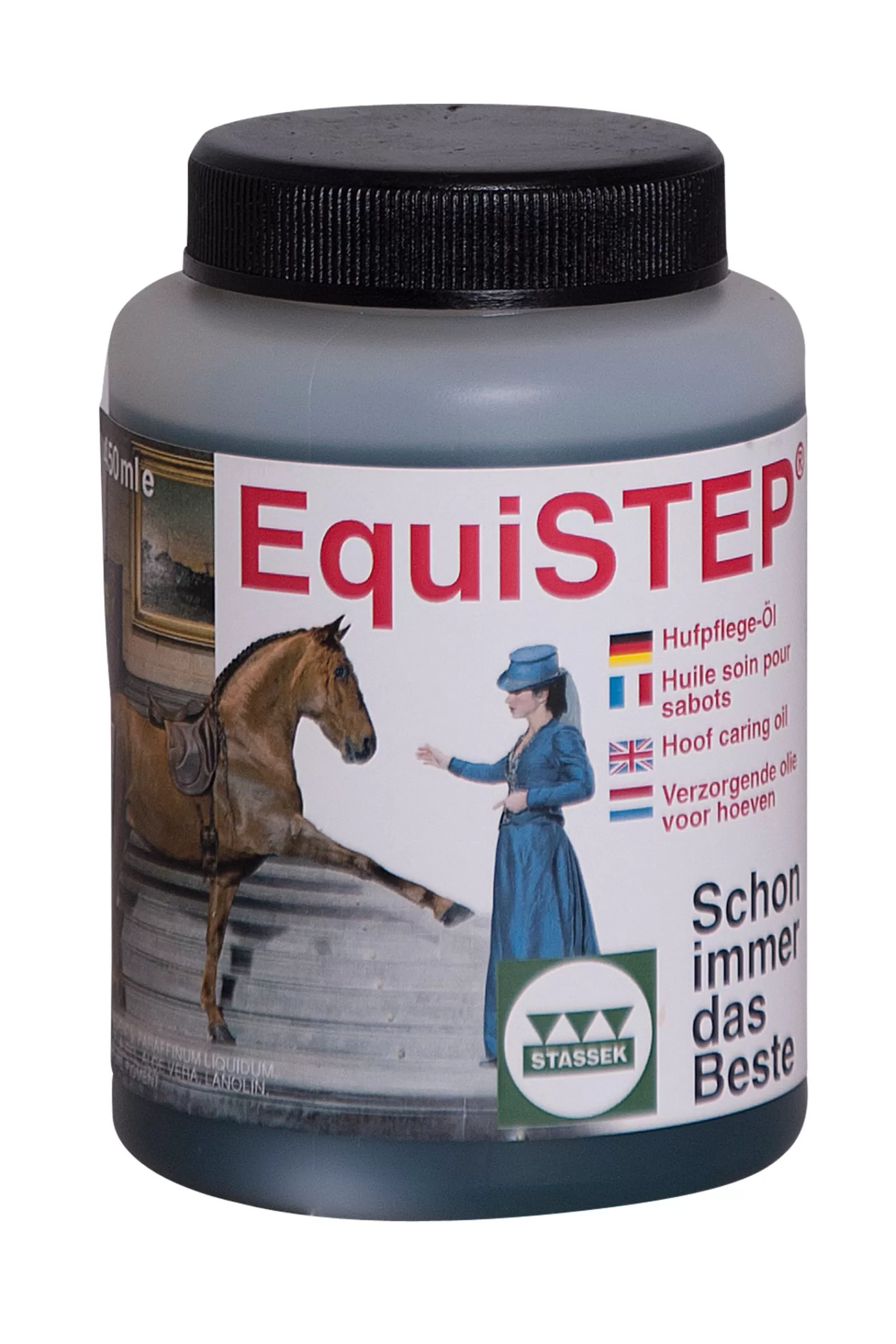 stassek Equistep Kaviooljy Tayttopullolle (Ilman Harja), 450 Ml Dark Green Best