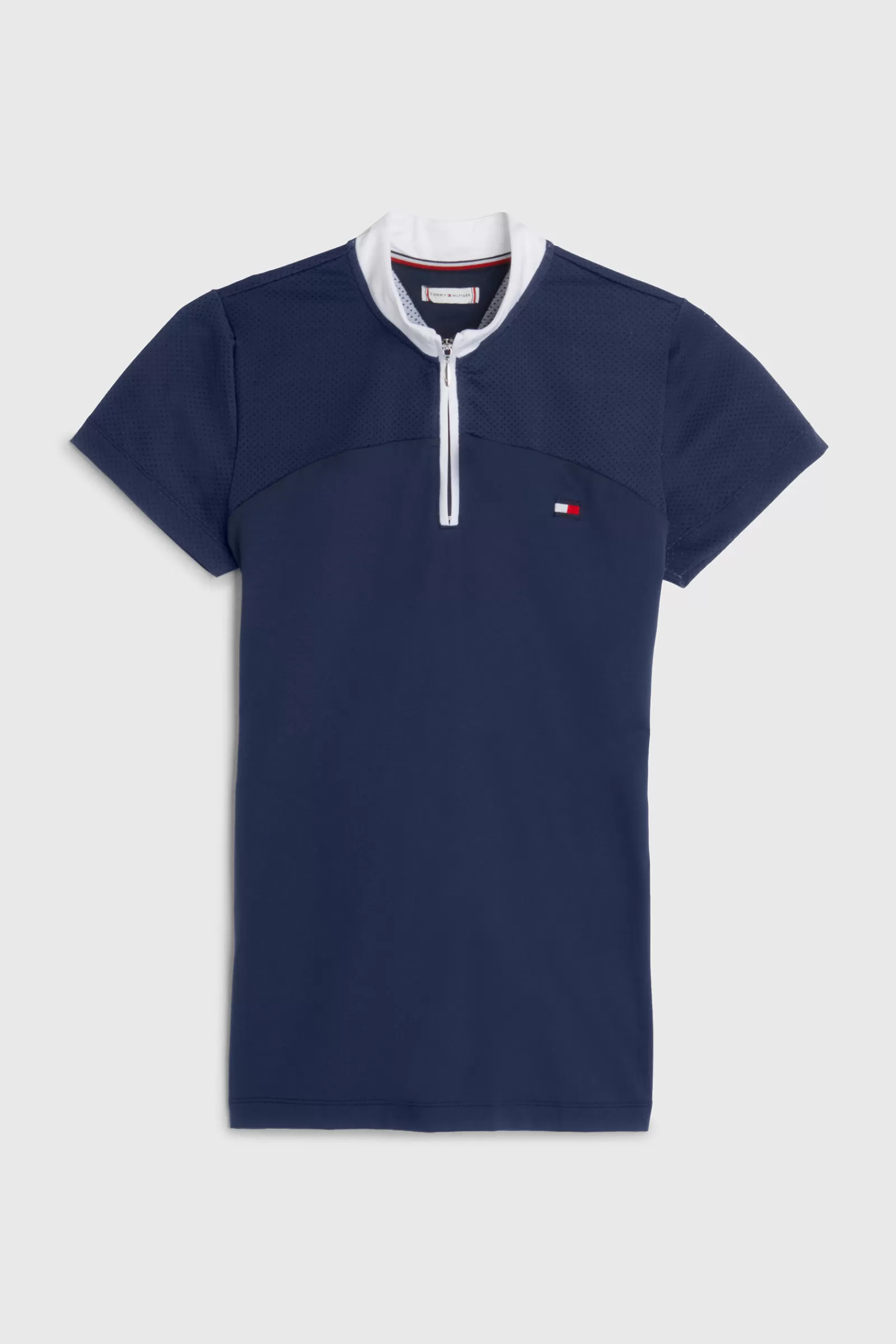 Cheap tommyhilfigerequestrian Tommy Hilfiger Equestrian Fresh Air Naisten Vetoketjullinen Lyhythihainen Showpaita Db/Ab