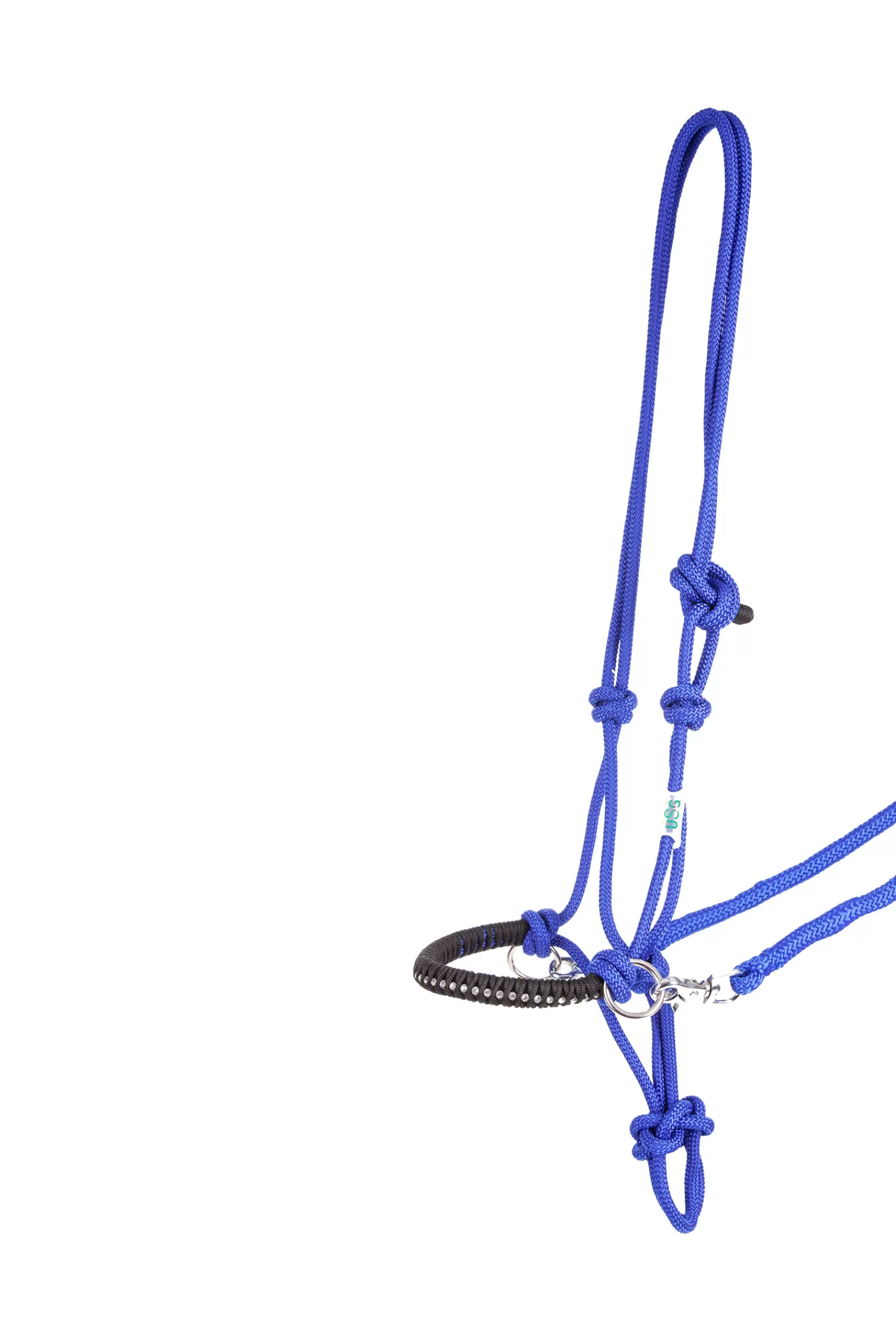 usg Knotted Rope Halter With Reins Royal Blue Shop