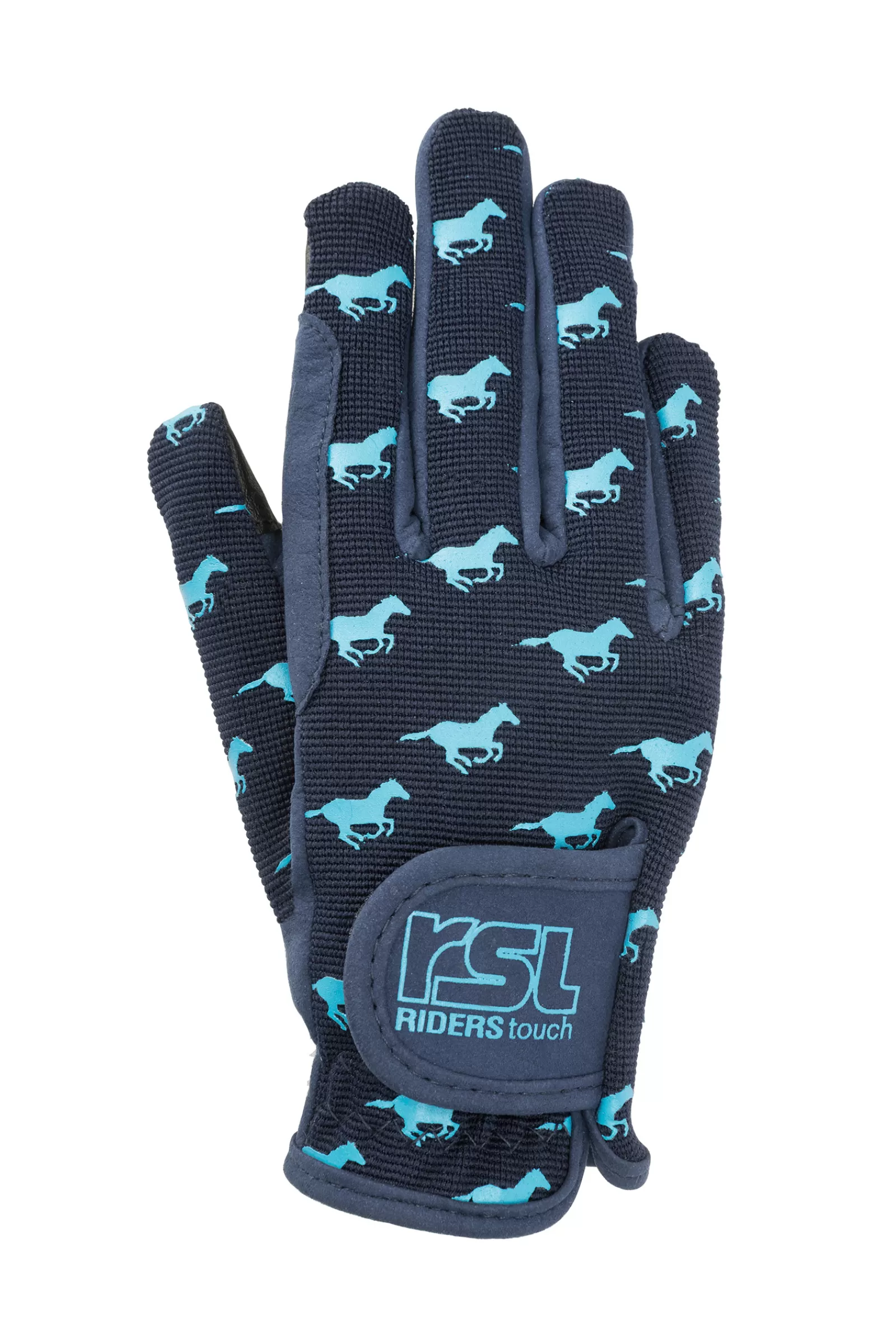 Sale rsl Usg Norway Kids' Winter Riding Gloves Navy/Light Blue