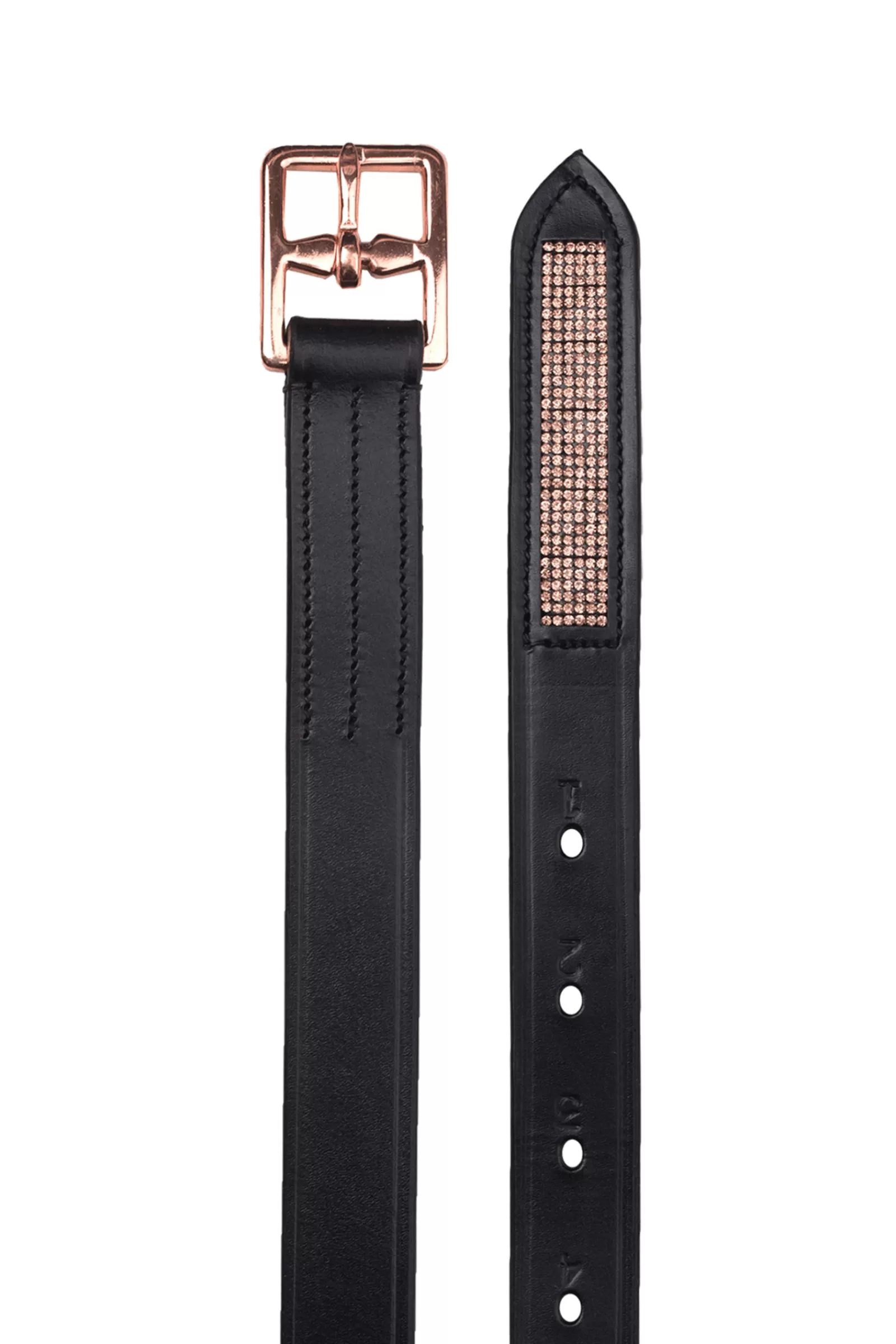 waldhausen X-Line Rose Stirrup Straps Black/Rose Gold Outlet